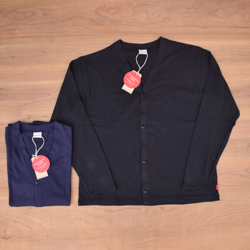 <br>HEALTH KNIT(ヘルスニット) U.S.COTTON MESH CARDIGAN (USコットン メッシュカーディガン)