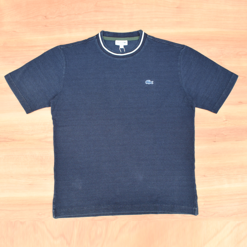 <br>JAPAN LACOSTE(ジャパンラコステ) RIBKNIT S/S INDIGO T-SHIRTS(半袖 リブニット インディゴTシャツ) DARK INDIGO BLUE
