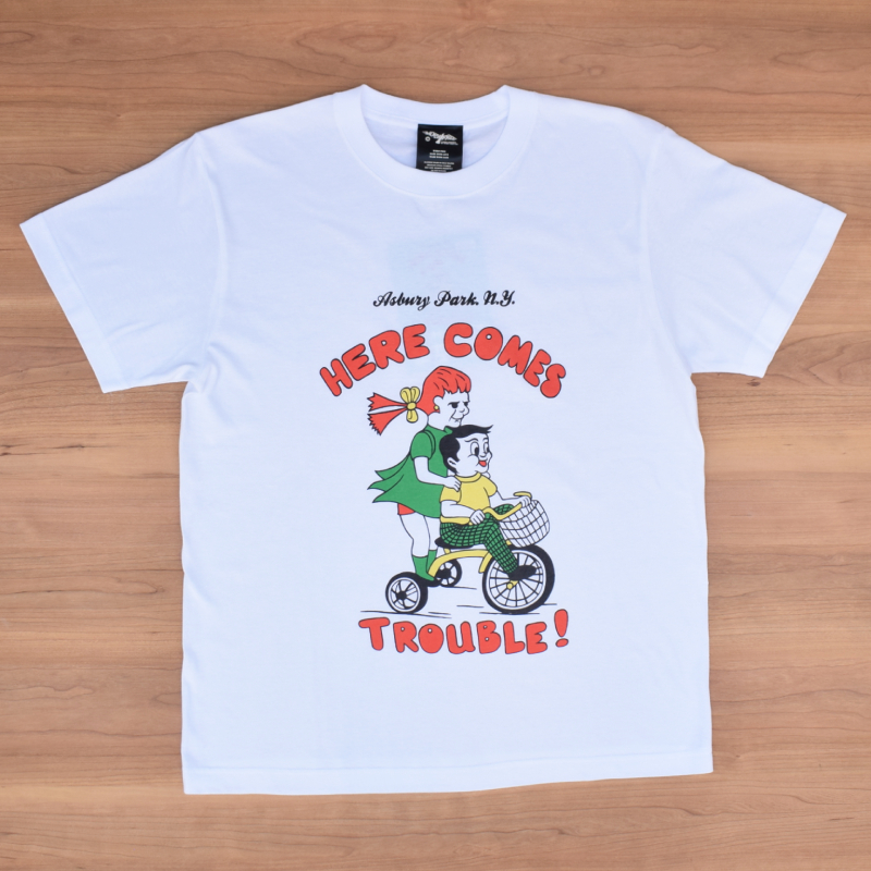 <br>WORN FREE(ウォーンフリー) S/S PRINT T-SHIRTS(プリント Tシャツ) Johnny Ramone (ジョニーラモーン) HERE COMES TROUBLE!