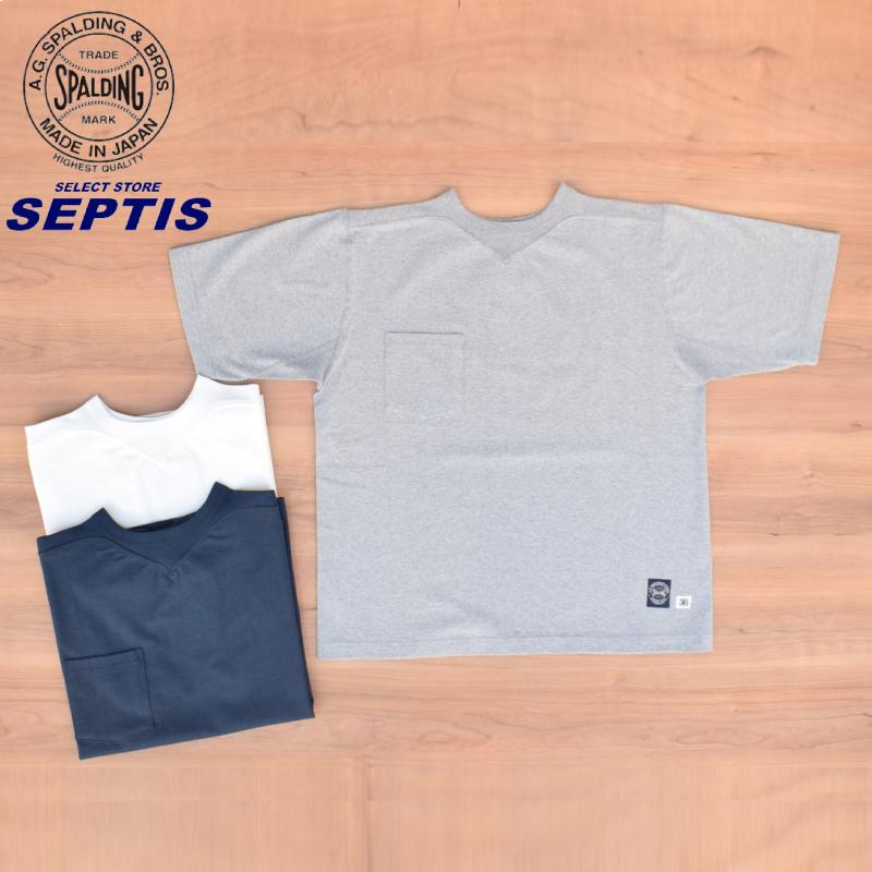 <br>A.G.SPALDING (スポルディング) SEPTIS別注【MADE IN JAPAN】S/S CREW POCKET T-SHIRTS(半袖クルーネックポケットＴシャツ)
