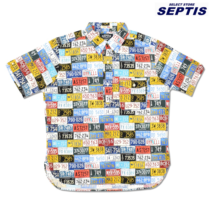 Select Store Septis Septis Original セプティズオリジナル Ivy Pullover Shirts 半袖 ボタンダウンアイビープルオーバーシャツ Number Plate ナンバープレート Multi