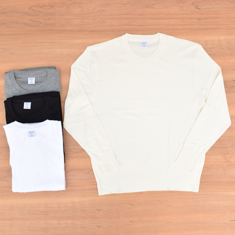 <br>GICIPI(ジチピ) 【MADE IN ITALY】 INTERLOCK COTTON SOFT CREW NECK(インターロック コットンソフト クルーネック) 