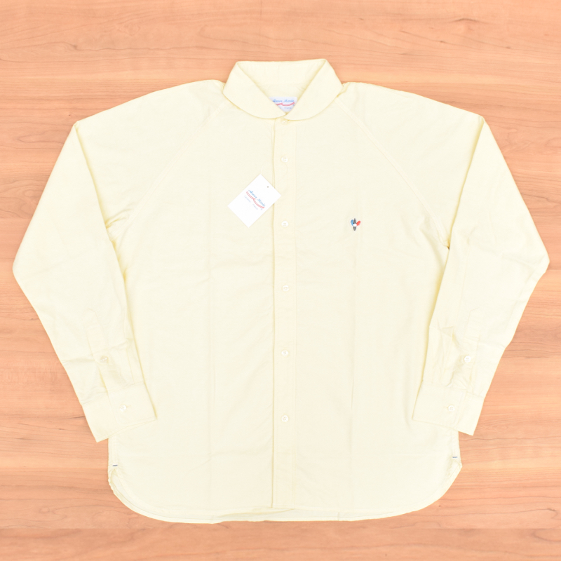 <br>ARVOR MAREE(アルボーマレー) L/S F/O SAILOR COLLAR SHIRTS(長袖 セーラーカラー フルオープンシャツ) OXFORD(オックスフォード) YELLOW
