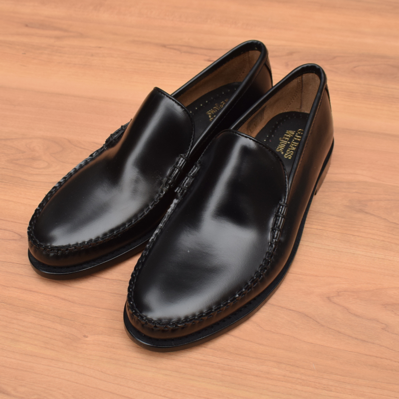 <br>G.H.BASS(バス) WEEJUNS 【VENETIAN】COBRA VAMP LOAFER(ウィージャンズ　コブラヴァンプローファー)(WIDTH E) BLACK(ブラック)