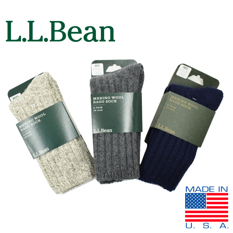 Select Store Septis 3 Colors L L Bean エルエルビーン Made In U S A Merino Wool Ragg Socks メリノウールラグソックス
