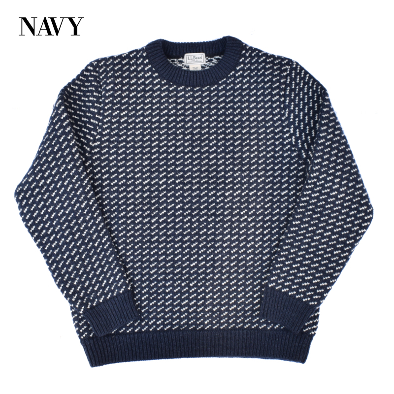 SELECT STORE SEPTIS / L.L.BEAN(エルエルビーン)【MADE IN NORWAY】MEN`S HERITAGE  SWEATER NORWEGIAN CREW-NECK (ノルウェー製 メンズ ヘリテージセーター ノルウェージャンクルーネック) BIRDSEYE  SWEATER(バースアイセーター)